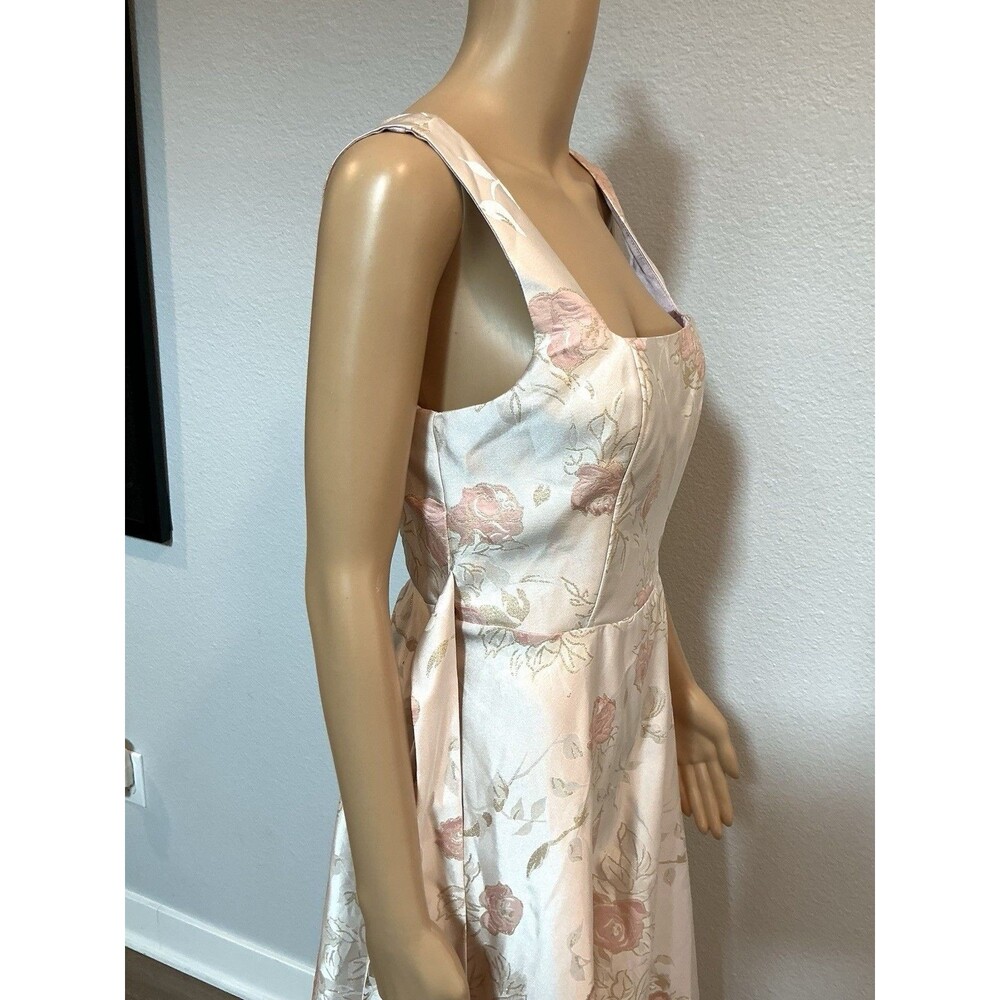 Petal & Pup Zaria Pink Floral Brocade Midi Dress - Size Large - NWOT $159 - Picture 9 of 16